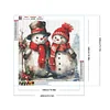 (40*40cm)Christmas Snowman - Full Round Drill Diamond Painting