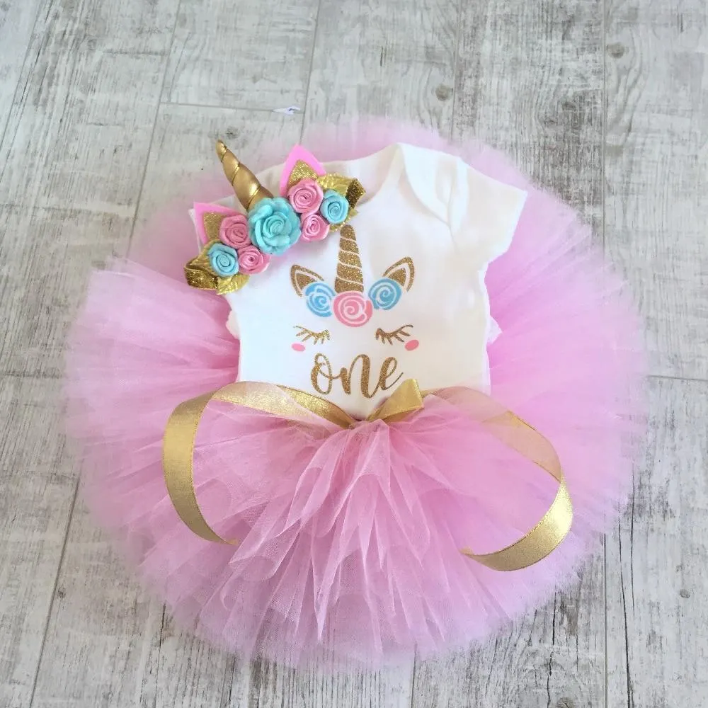 Baby Girls One Year Old Birthday Party Baptism Dress Toddler Newborn 1st Christening Gown Outfits Infant Clothing Sets Christmas