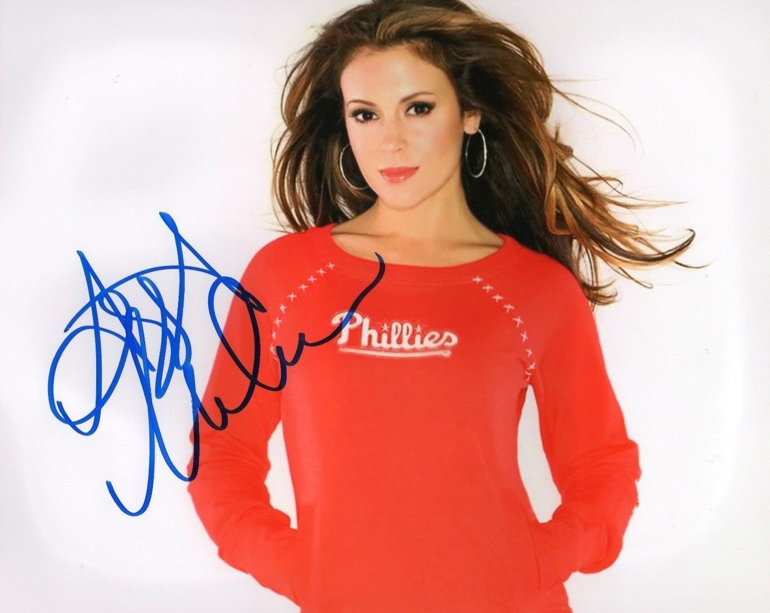 ALYSSA MILANO AUTOGRAPHED SIGNED A4 PP POSTER Photo Poster painting PRINT 28