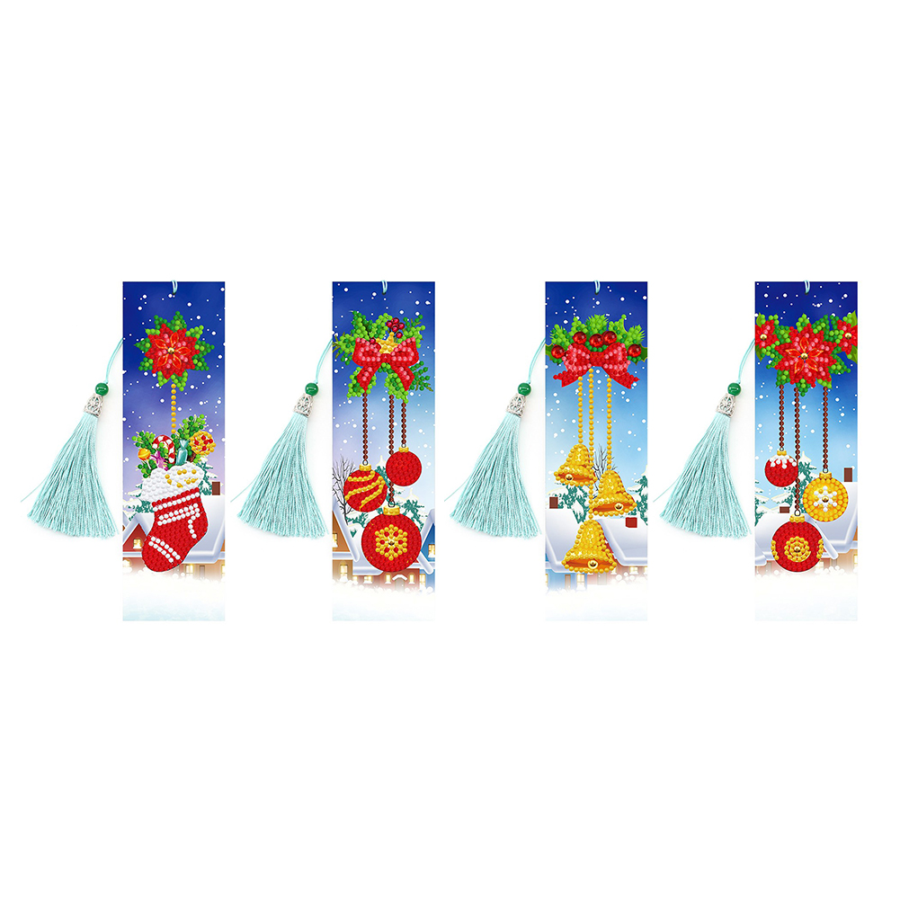 

4pcs Christmas-5D DIY Craft Bookmark, 501 Original