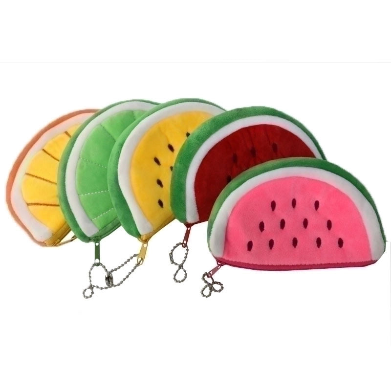 Kid’s Fruit Plush Zipper Coin Purses