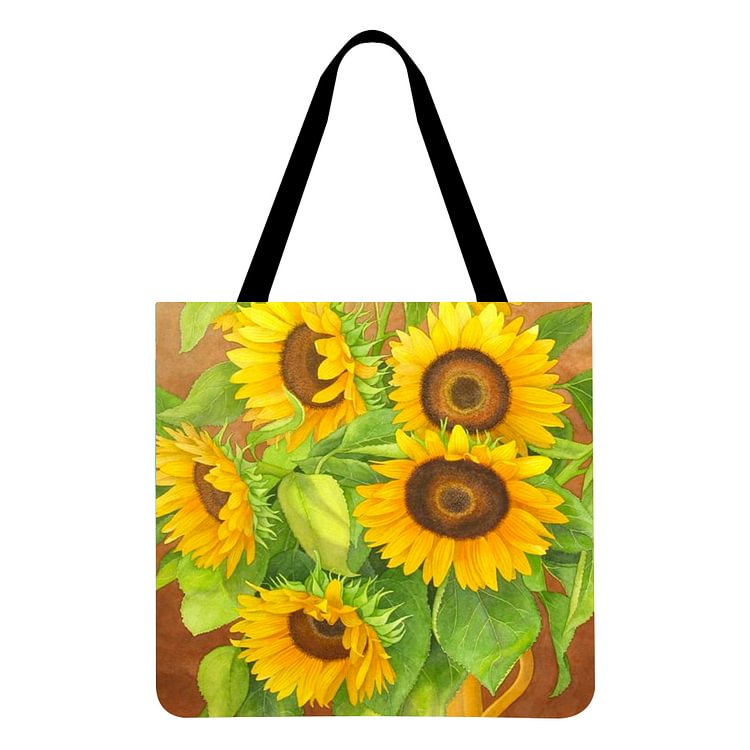 Linen Tote Bag - Sunflower