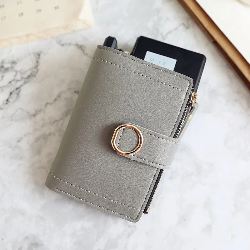 Women Wallets Small Fashion Brand Leather Purse Women Ladies Card Bag for Women 2019 Clutch Women Female Purse Money Clip Wallet