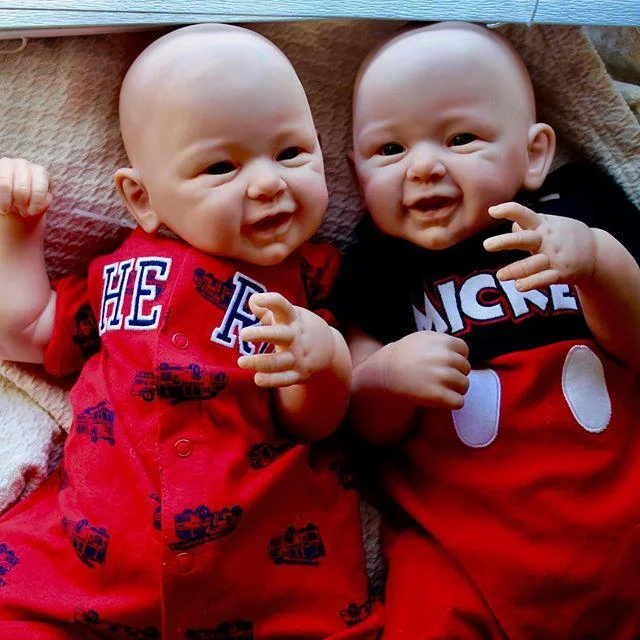  21'' Lebensechte Zwillinge Folasade and Courtney Reborn Babypuppe Mädchen - RSDP-Rebornbabypuppen-Rebornbabypuppen.de