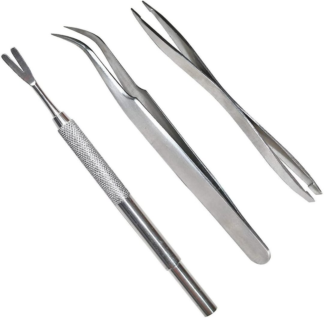 Tick Remover Tool Set Stainless Steel Tick Remover Kit For Cats And Dogs 3 Pack