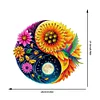 Acryl Yin Yang Diagramm von Kolibri und bl&uuml;hender Blume - 5d DIY Handwerk Anh&auml;nger