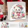DIY Rose Bear Acrylic Diamond Painting Napkin Holder Desktop Ornaments