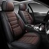MINGBRON Seat Covers, Car Seat Covers Front Seats, Car Seat Cover, Car Seat Protector Waterproof, Car Seat Cushion Nappa Leather, Brwon Seat Covers Carseat Cover Universal Fit for Most Cars