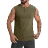  Men's Stylish Sleeveless Henley Tank Top for Summer Fitness and Casual Wear by Inlyline