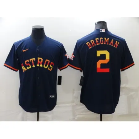 Men's Houston Astros #2 Alex Bregman 2022 Navy Cool Base Stitched Jersey P3XX