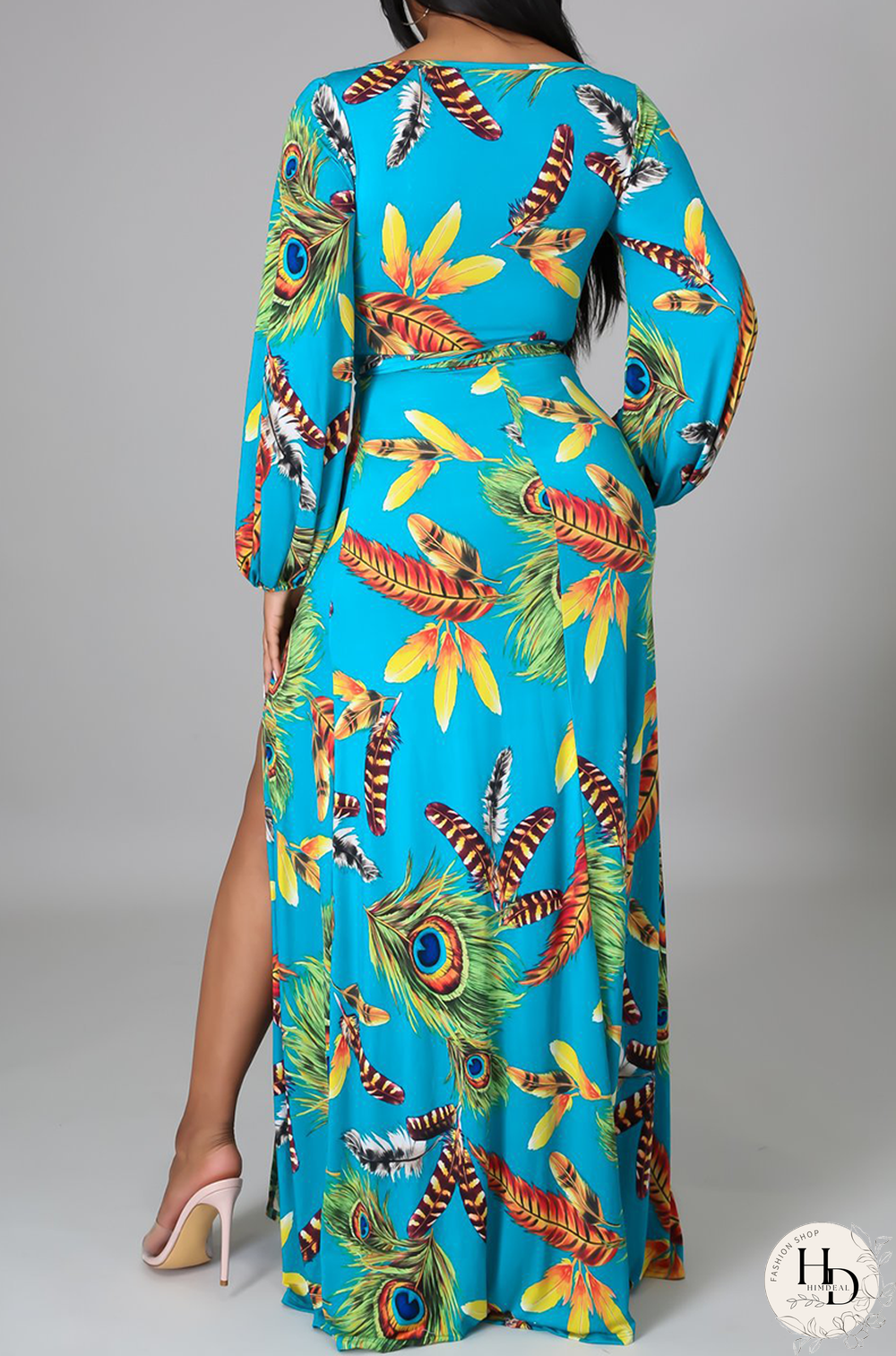 White Casual Print Draw String V Neck Cake Skirt Dresses