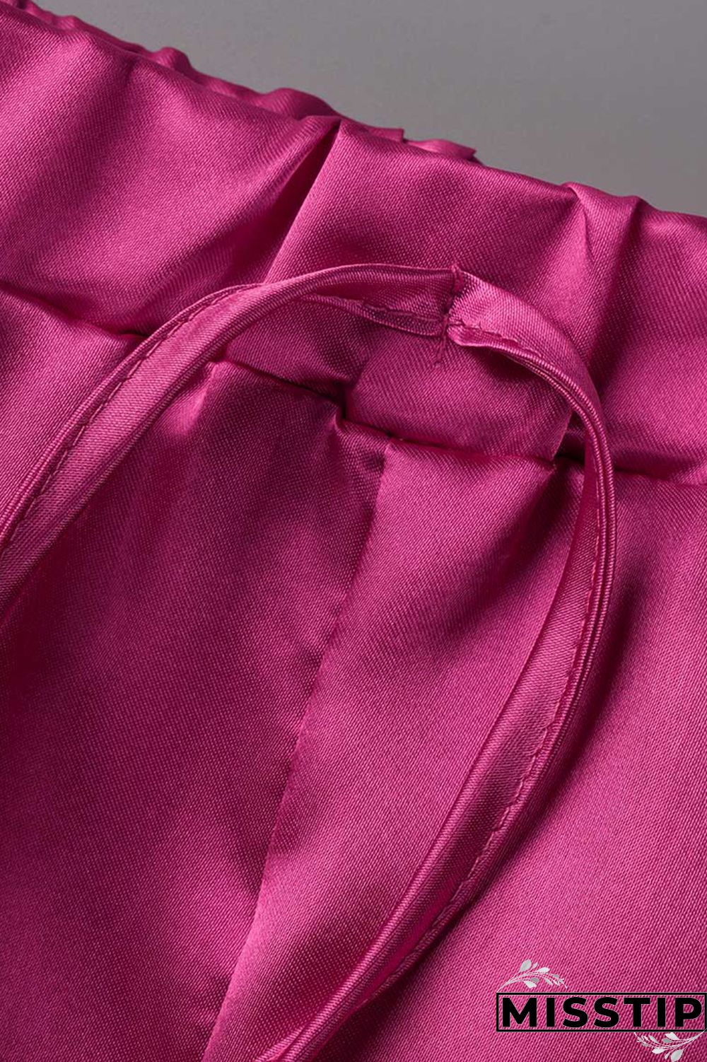 Rose Red Fashion Casual Solid Basic Turndown Collar Short Sleeve Two Pieces