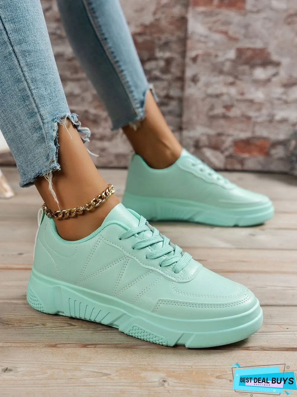 Casual Plain Color Skate Shoes