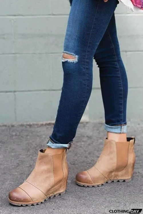 Vintage Wedge Non Shell Boots