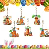 (US Only)6Pcs Double Sided Special Shape Bunny Lighthouse Diamond Painting Keychain