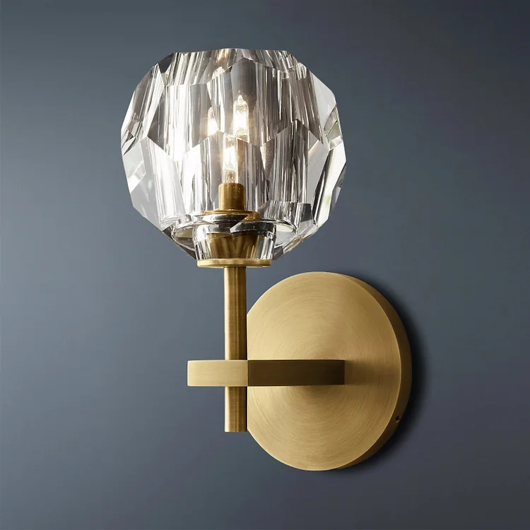 Boule De Crystal Ball Wall Lighting Fixtures, Clear Crystal Led Wall Lights for Bedroom Vjlight