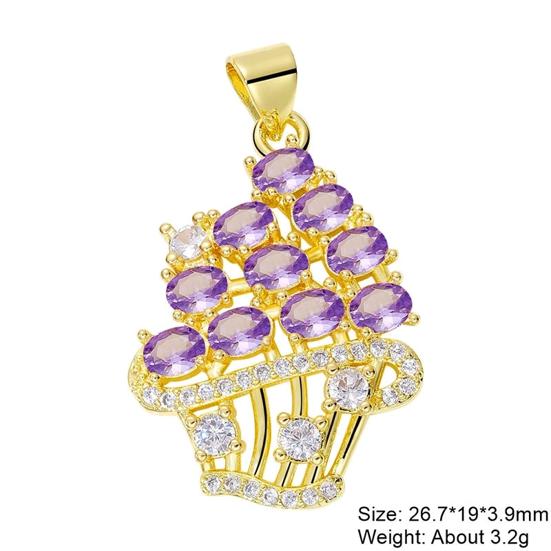 Classic Style Streetwear Cross Devil’s Eye Copper Plating Inlay Zircon 18k Gold Plated Charms