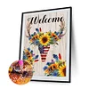 Diamond Painting -DIY Full Square Drill Sunflower Deer Head