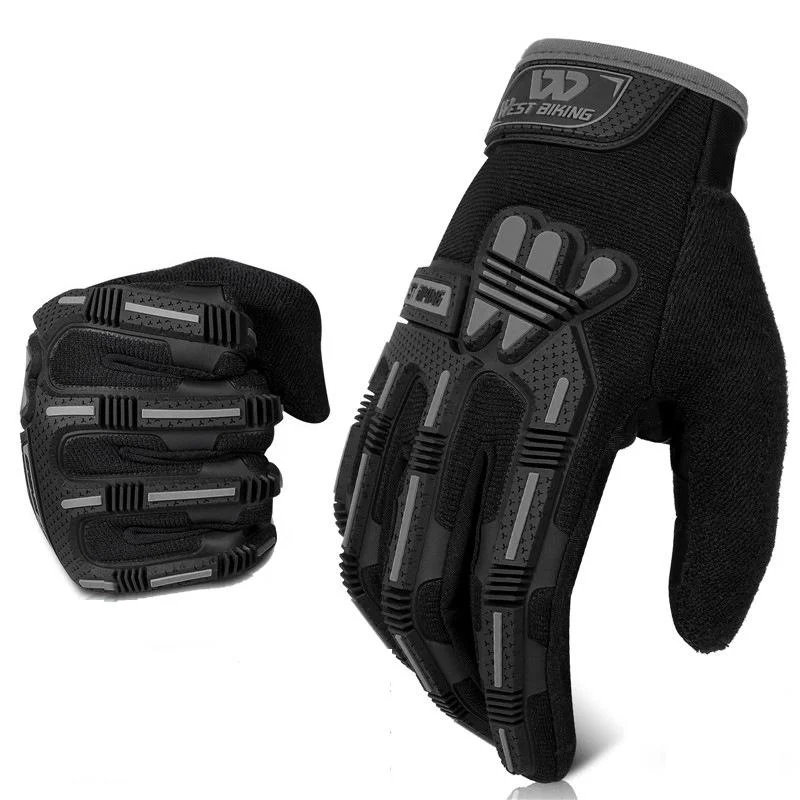 WEST BIKING YP0211208 Riding Gloves Motorcycle Bike Long Finger Non-Slip Touch Screen Gloves, Size: XL