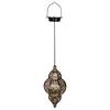 Solar Lantern Outdoor Garden Hanging Light Iron Hollow Design