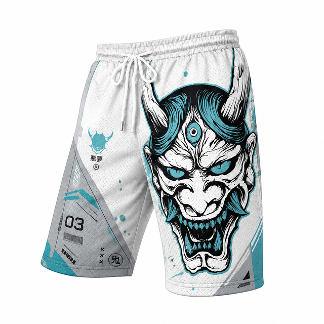 Techwear Aqua Oni Athletic Shorts