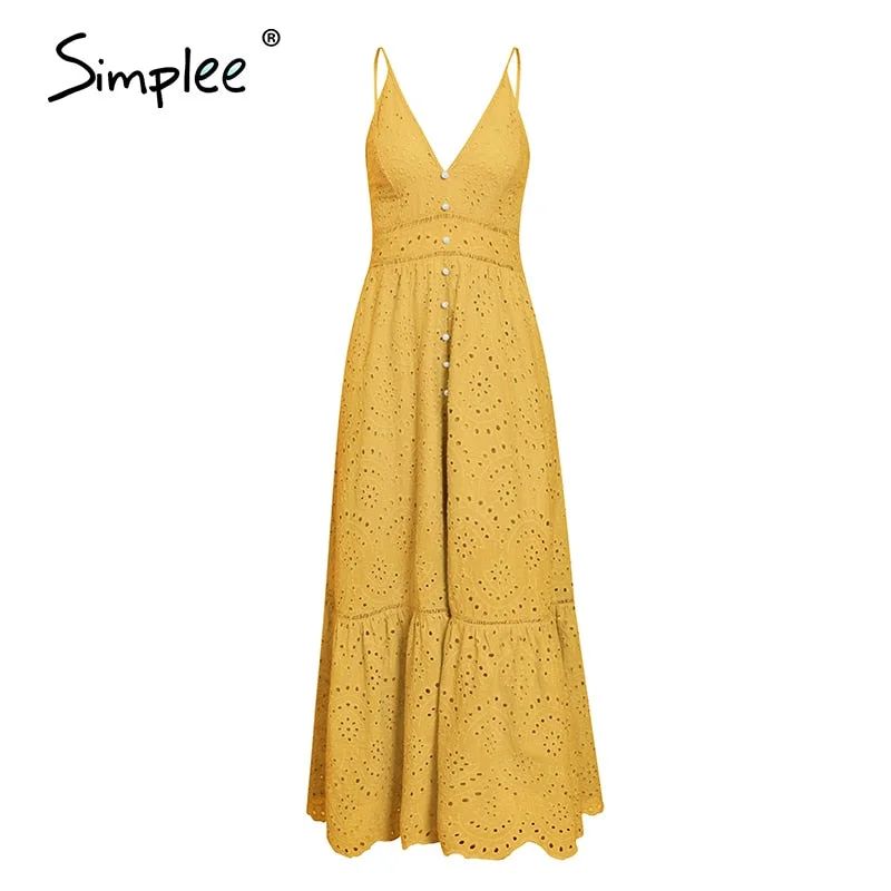 Simple v neck sexy lace summer dress women Strap button casual white dress female Streetwear backless midi dress vestidos 2020