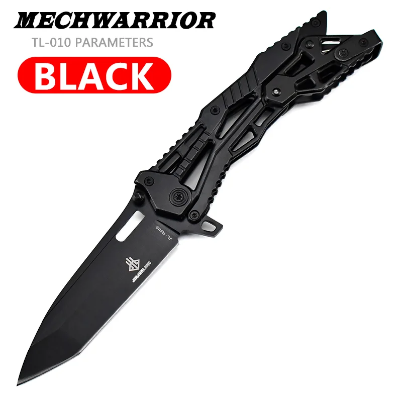 EDC Mechanical Outdoor Camping Picnic Folding Knife 5Cr13Mov Blade Stainless Steel Handle Tactical Survival Pocket Knife