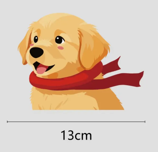 Golden Retriever Puppy Dog Car Window Static Sticker