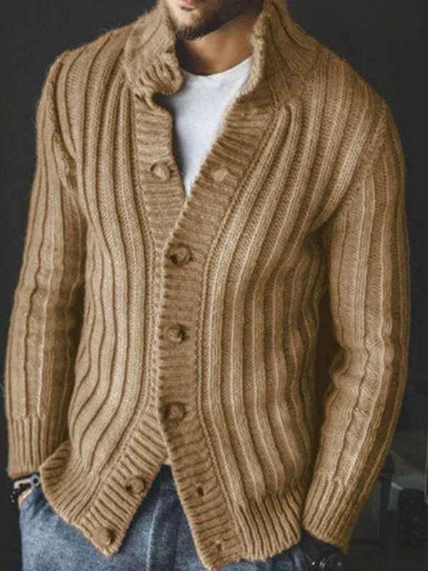 Men's Casual Button Knit Cardigan Sweater Jacket