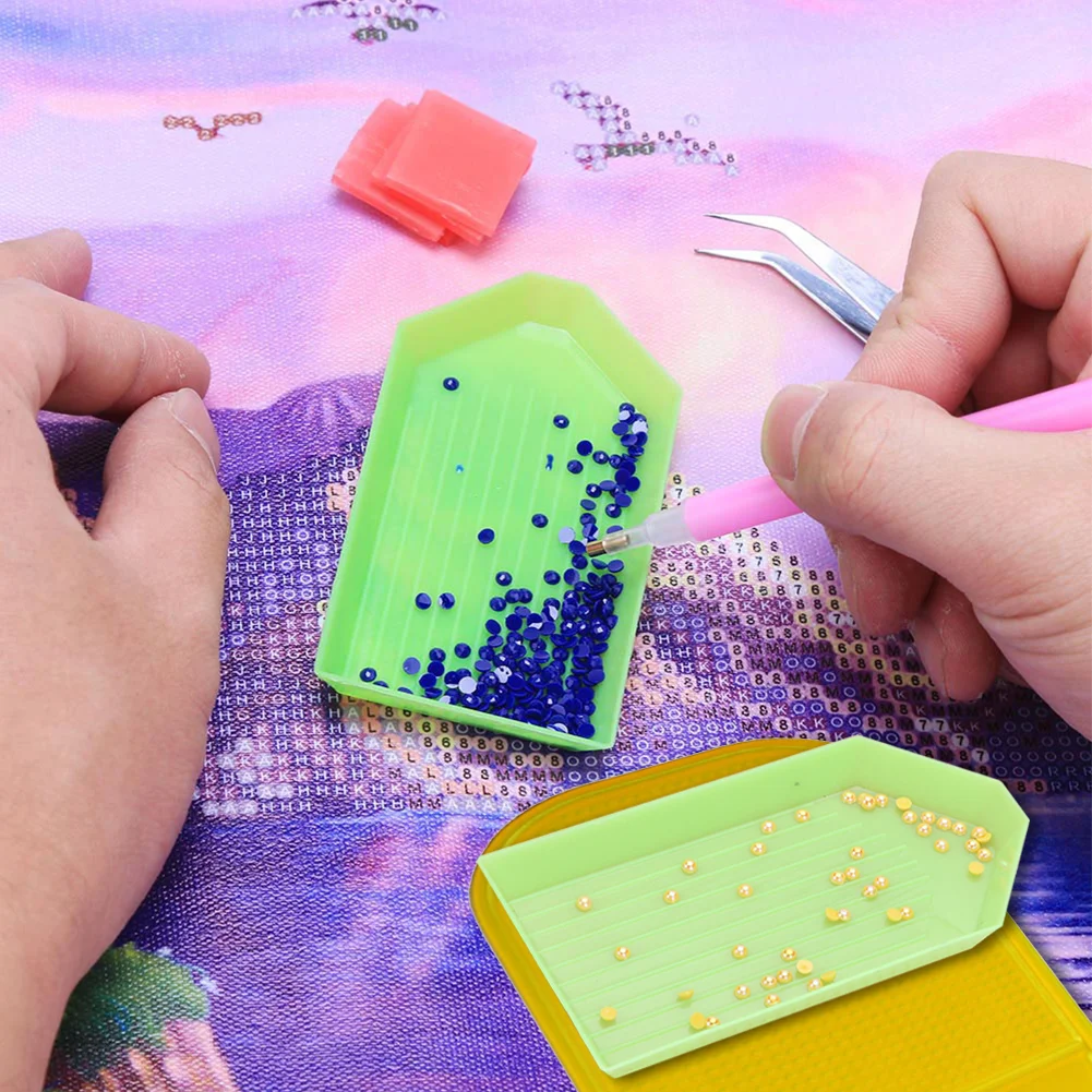 2pcs Anti-Slip Tools Sticky Mat Universal 5.59x3.27Inch Diamond Tray Sticky Mats