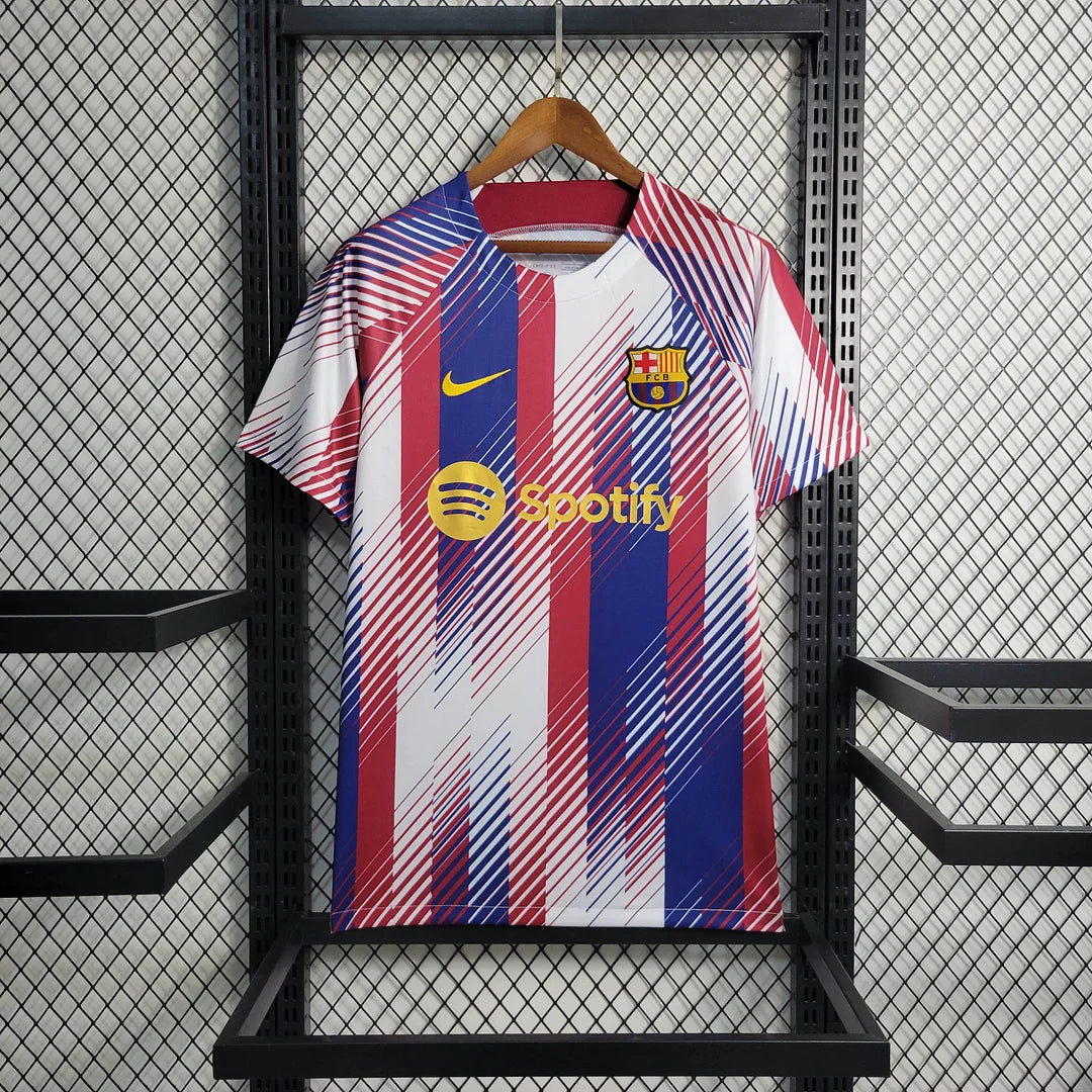2023/2024 Barcelona Training Wear Red White Blue Jersey mysite