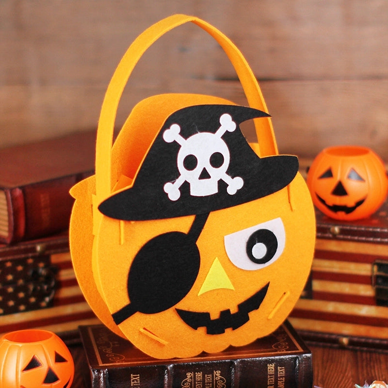 Halloween Children Unisex Nonwoven Pumpkin Cute Minimalist Round Open Handbag