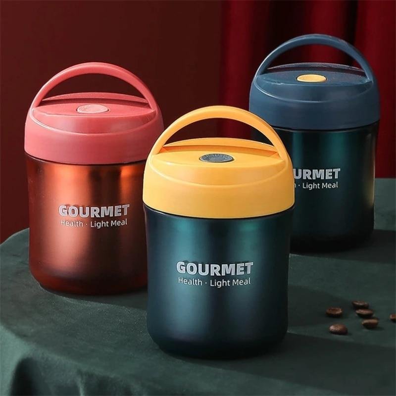 Portable 500ml Stainless Steel Food Thermal Insulated Container Leakproof