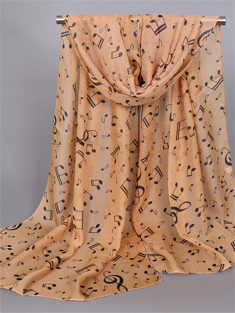 Music Notes Translucent Breathable Flowy Shawl wearshes