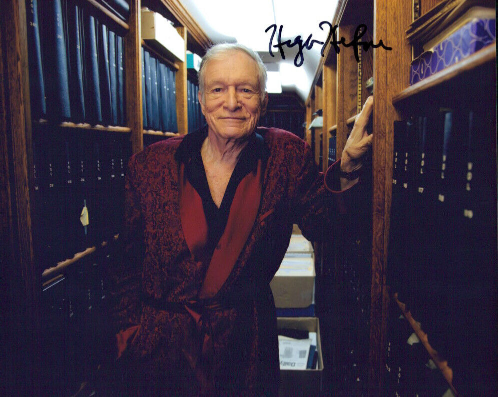 Hugh Hefner signed authentic 8x10 Photo Poster painting COA