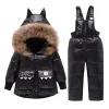 Hooded Kid Baby Girl Boy Winter Down Sets 2 Pcs
