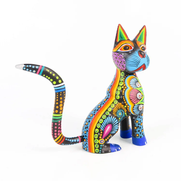 Black Cat - Oaxacan Alebrije Wood Carving