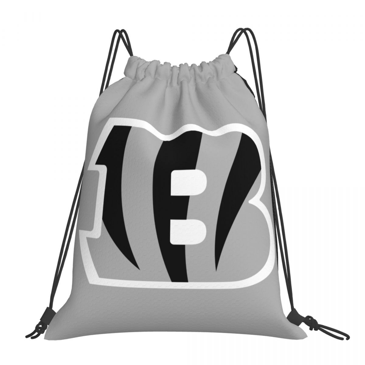 Cincinnati Bengals Gray Logo Foldable Sports Gym Drawstring Bag