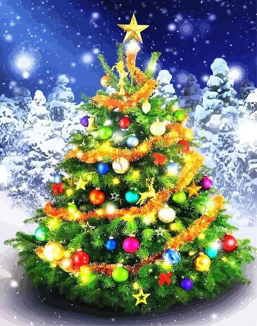 

Christmas Tree Lights – Paint By Numbers - 40*50CM, 501 Original