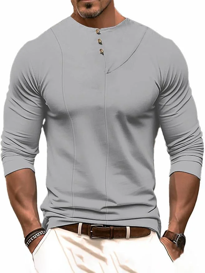 Men's Fashionable Casual Long-sleeved Bottoming Shirt