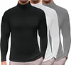 Ekouaer Men's Turtleneck Long Sleeve Turtle Neck Shirts Basic Lightweight Undershirt Thermal Pullover Sweater S-XXL