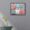 >SALE<5D DIY Partial Special Shaped Drill Diamond Painting Snowman-Green Decor 40x50cm