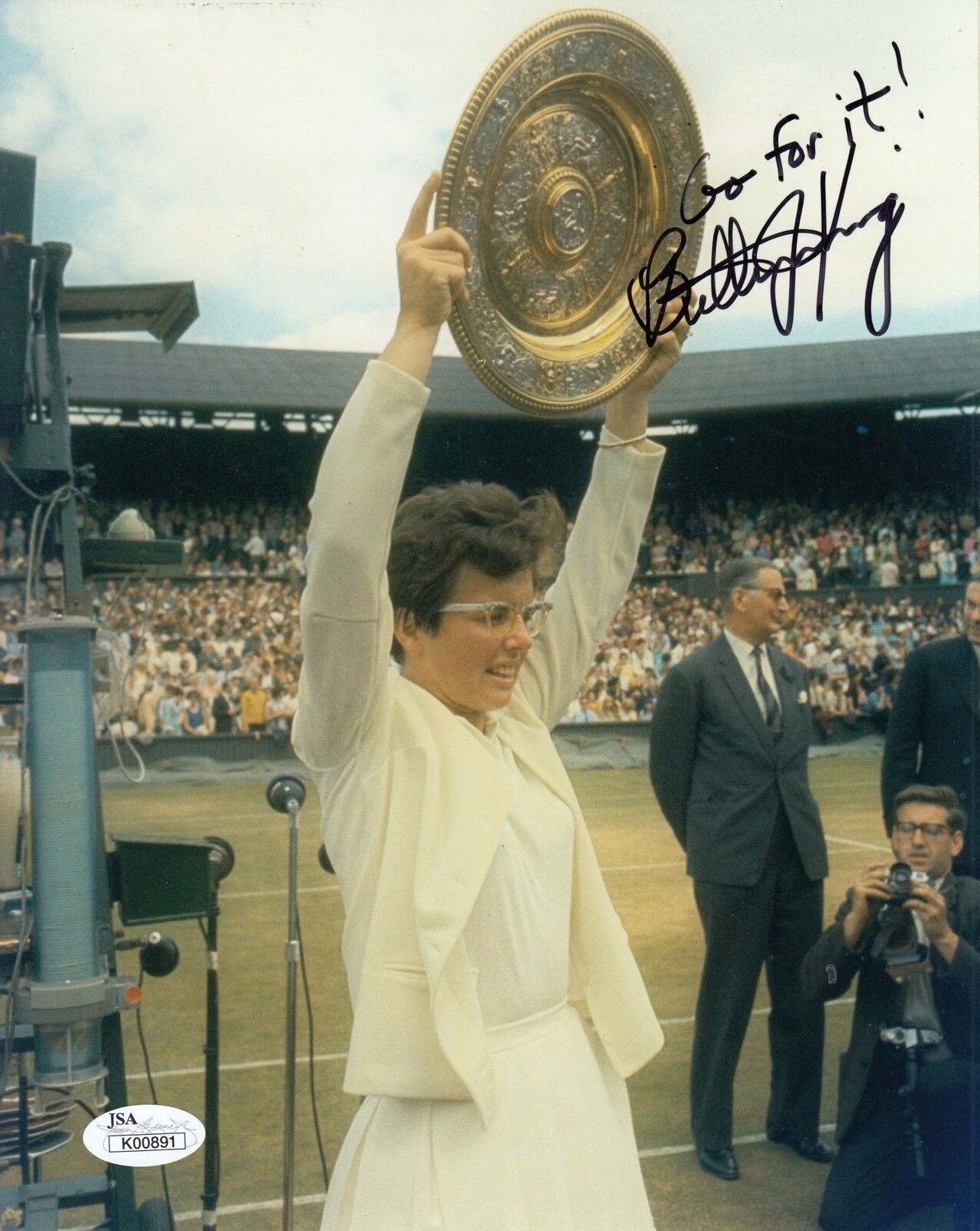 Billie Jean King #2 8x10 Signed 8x10 Photo Poster painting W/JSA Tennis 082618