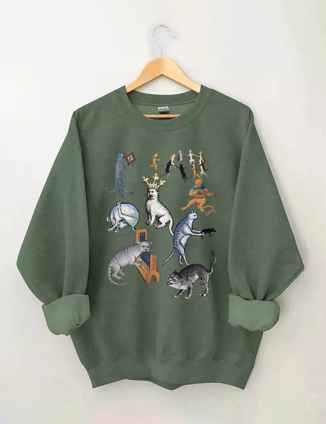Weird Medieval Cat Party Sweatshirt