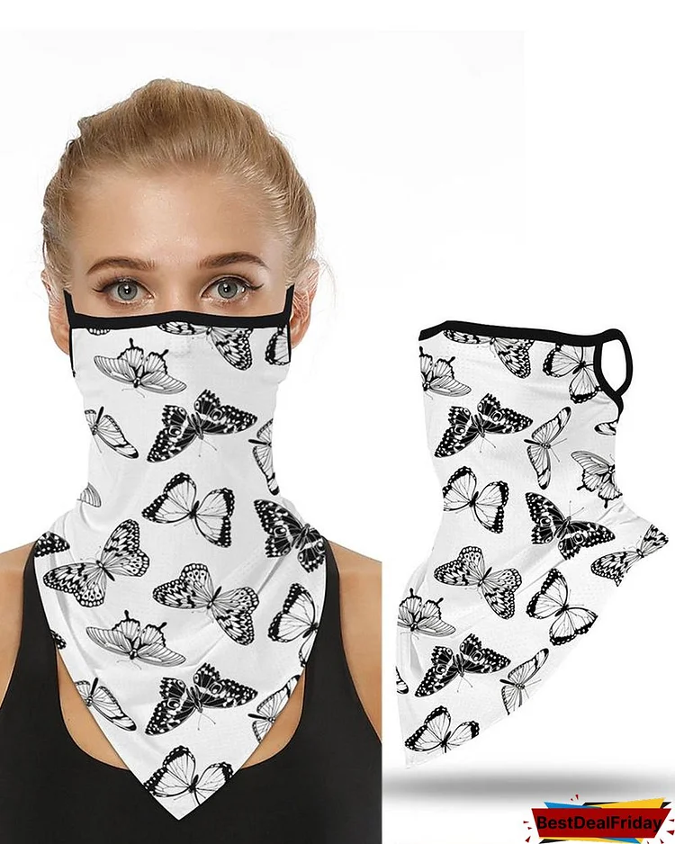 Butterfly Print Breathable Ear Loop Face Cover Windproof Motorcycling Dust Outdoors P6621405599