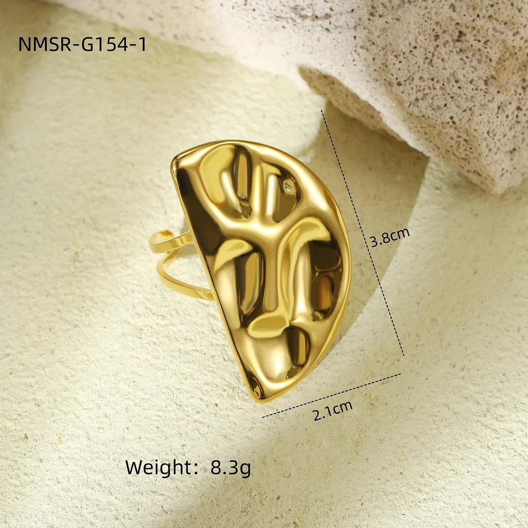 Concave and Convex Semicircular Symmetry Titanium Steel Ring
