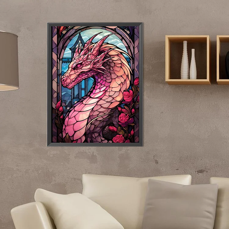 Diamond Painting DRAGON Completed/Unframed (30 x 40 CM) 9 1/4' x