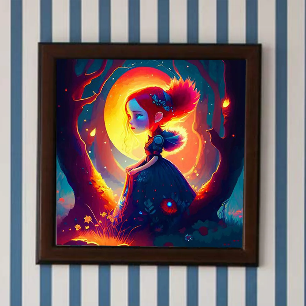 Full Round Diamond Painting 30*30cm - Little Girl