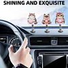 5Pcs Diamond Painting 2D Flat Love Cat Shake Car Ornaments for Center Console