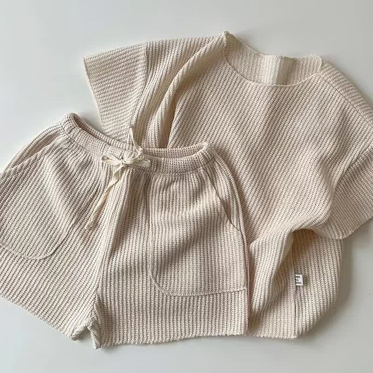 Baby Toddler Knitted Pajamas Set